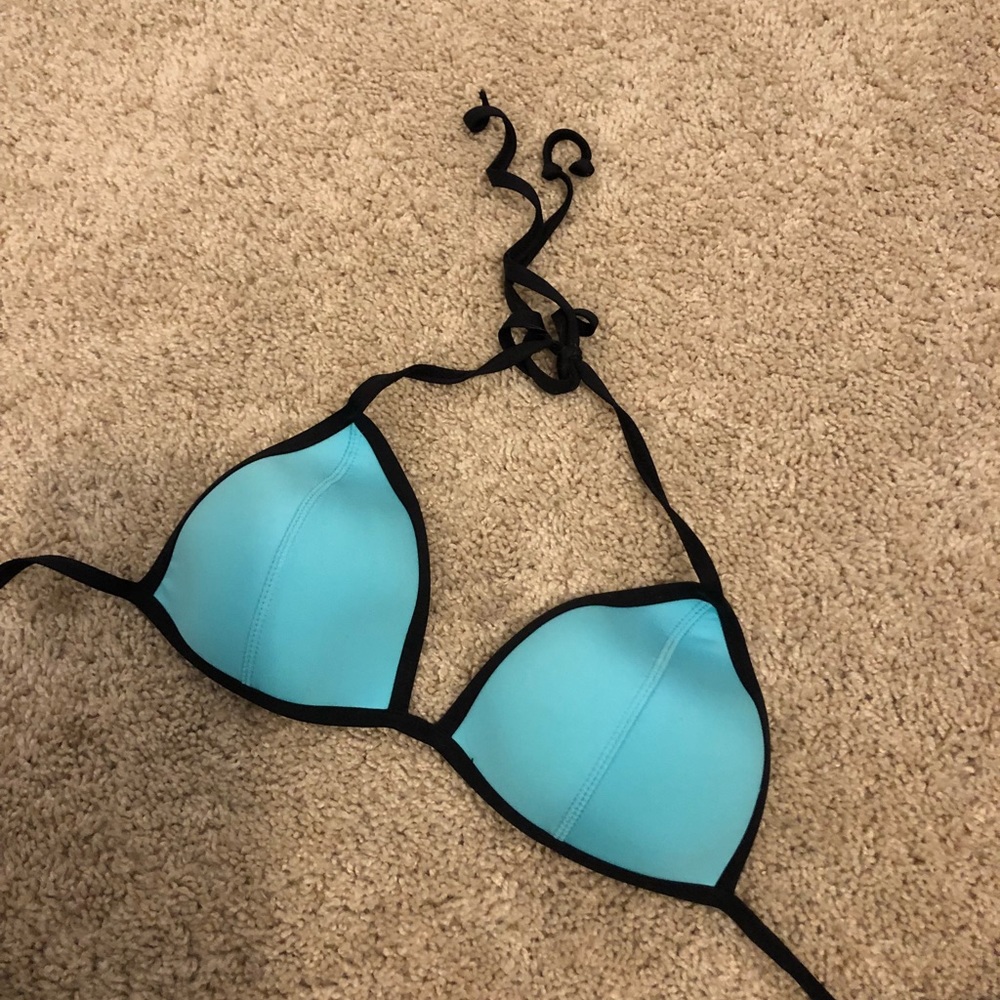 Blue neoprene bikini
